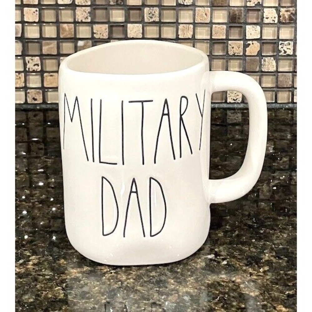 Rae Dunn 'MILITARY DAD' Artisan Collection By Magenta Coffee Mug Cup